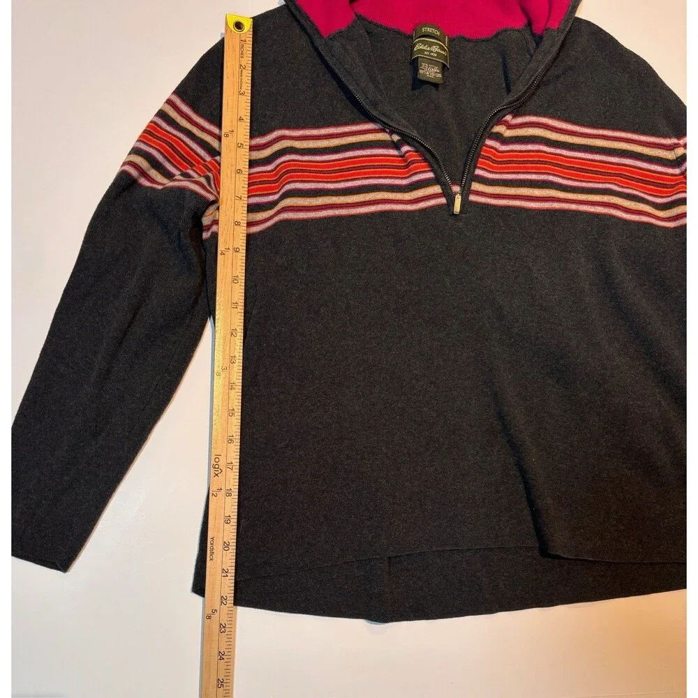 EDDIE BAUER Men's Size XXL Half‎ Zip Stretch Sweater Vintage 80's